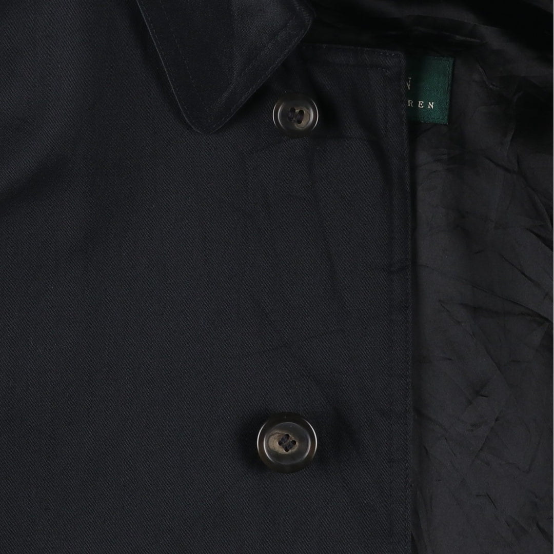 Ralph Lauren LAUREN Lauren Balmacaan Coat, Men's Size M cotton black type Vintage Second Hand