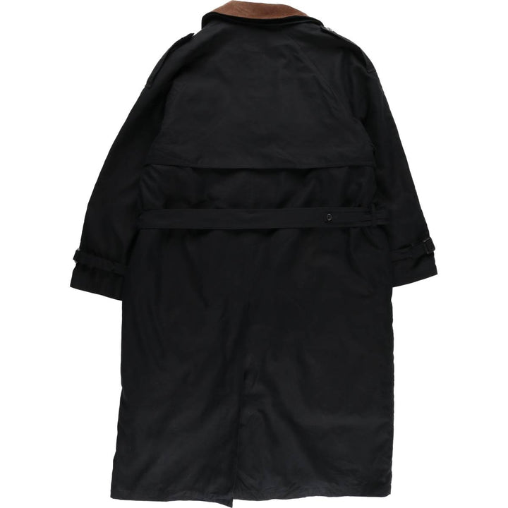 Pierre Cardin trench coat, men's size XL polyester black type Vintage Second Hand