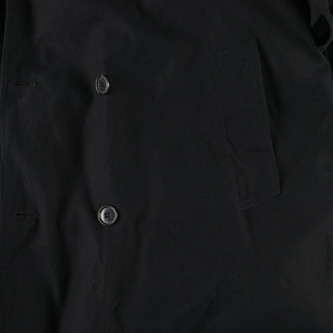 Pierre Cardin trench coat, men's size XL polyester black type Vintage Second Hand