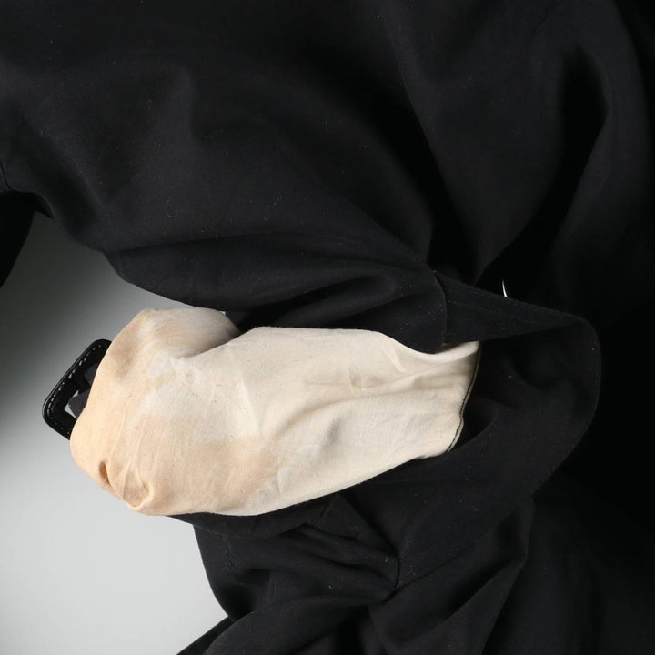 Pierre Cardin trench coat, men's size XL polyester black type Vintage Second Hand