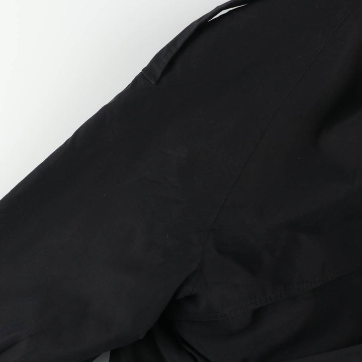 Pierre Cardin trench coat, men's size XL polyester black type Vintage Second Hand