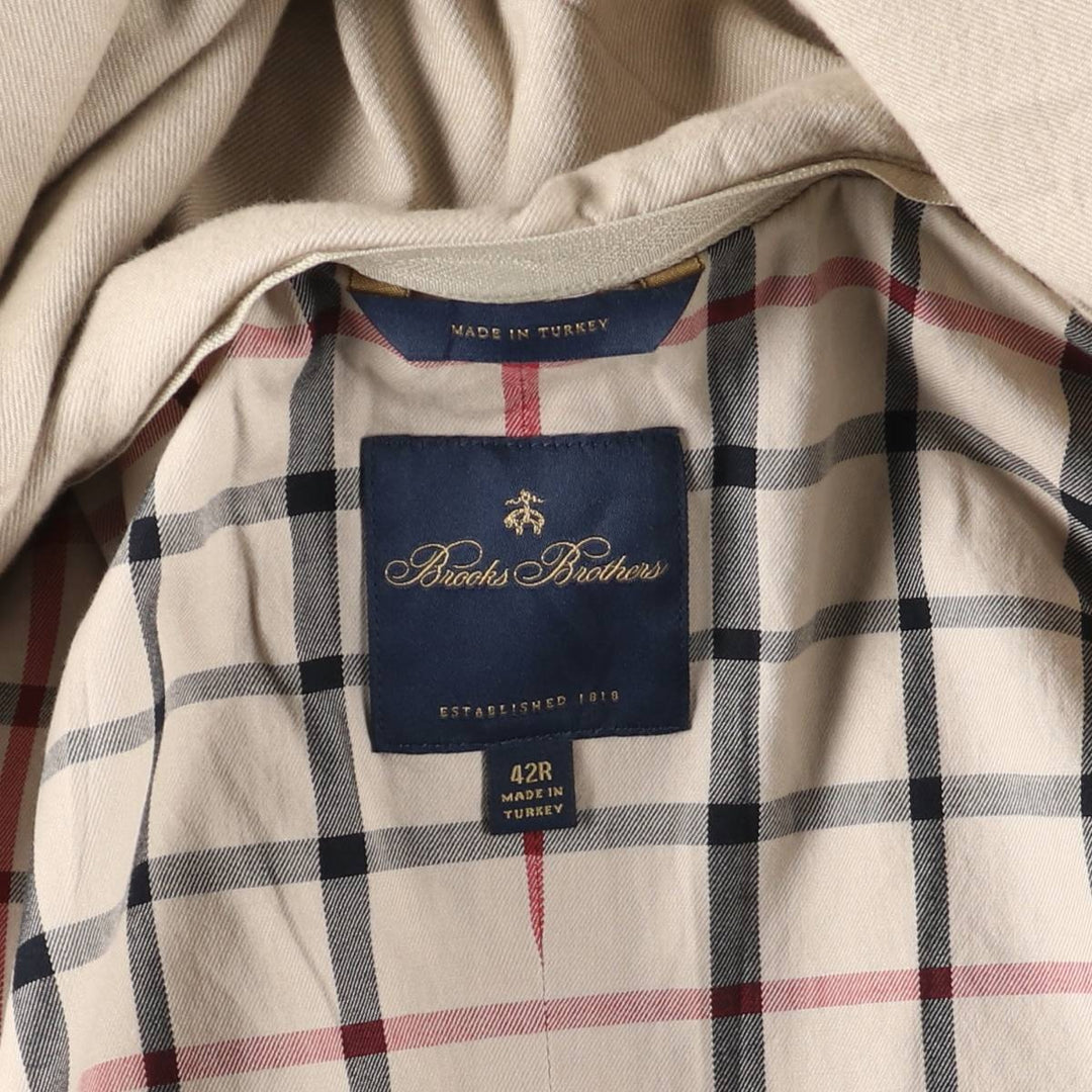 Brooks Brothers Half Coat, Men's Size L (approx.) cotton Beige type Vintage Second Hand
