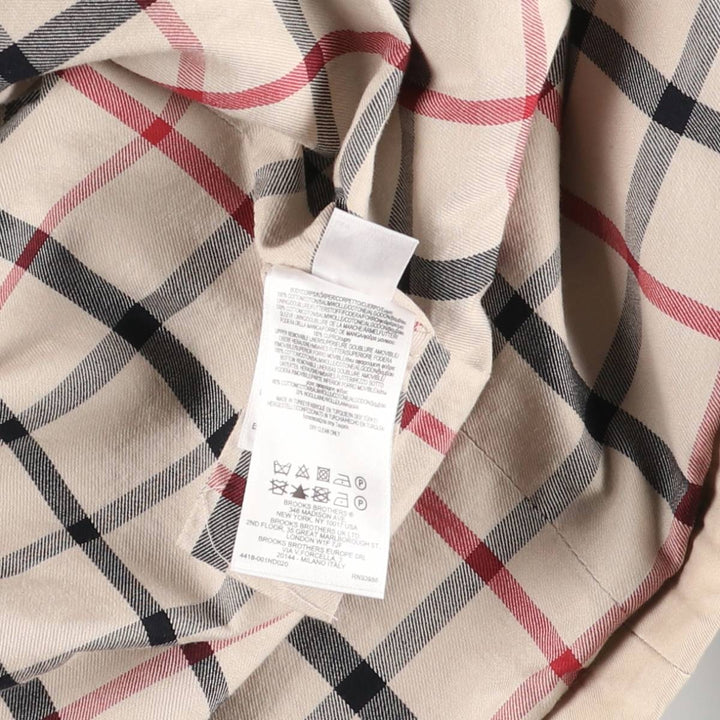 Brooks Brothers Half Coat, Men's Size L (approx.) cotton Beige type Vintage Second Hand