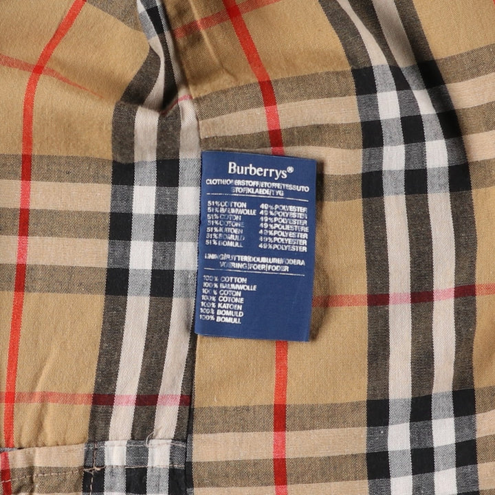Burberry's Balmacaan Coat, Made in England, Men's Size L cotton Beige type Vintage Second Hand
