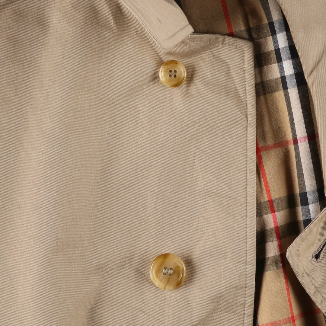 Burberry's Balmacaan Coat, Made in England, Men's Size L cotton Beige type Vintage Second Hand