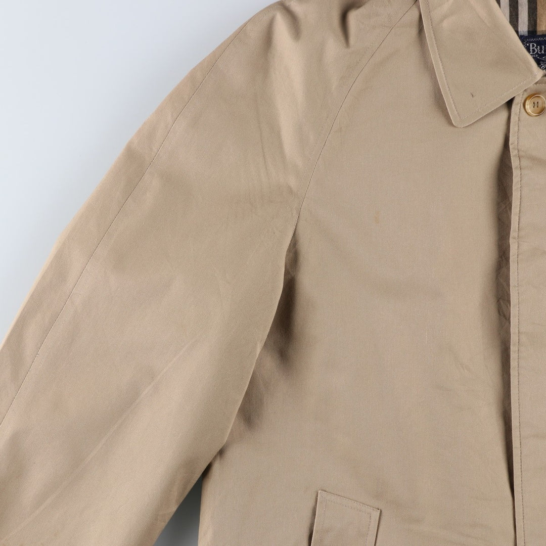 Burberry's Balmacaan Coat, Made in England, Men's Size L cotton Beige type Vintage Second Hand