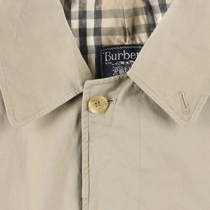 Burberry's 100% cotton Balmacaan coat, made in England, size L. cotton Khaki type beige Vintage Second Hand