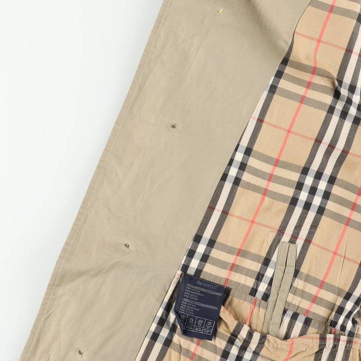 Burberry's 100% cotton Balmacaan coat, made in England, size L. cotton Khaki type beige Vintage Second Hand