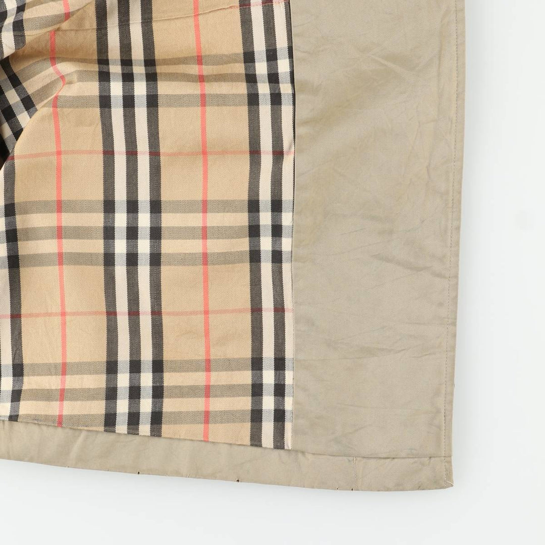 Burberry's 100% cotton Balmacaan coat, made in England, size L. cotton Khaki type beige Vintage Second Hand