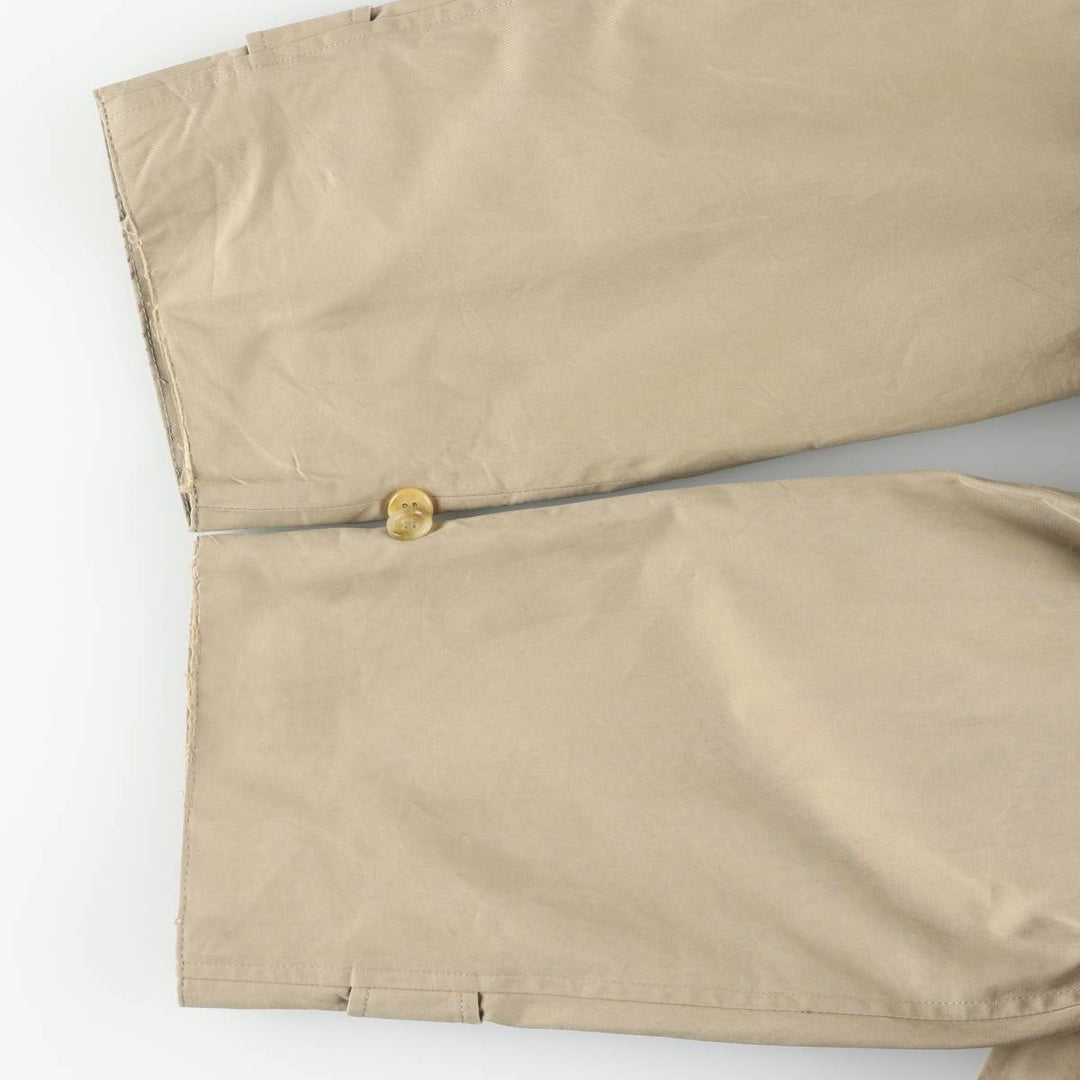 Burberry's 100% cotton Balmacaan coat, made in England, size L. cotton Khaki type beige Vintage Second Hand