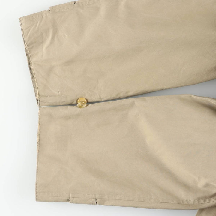 Burberry's 100% cotton Balmacaan coat, made in England, size L. cotton Khaki type beige Vintage Second Hand