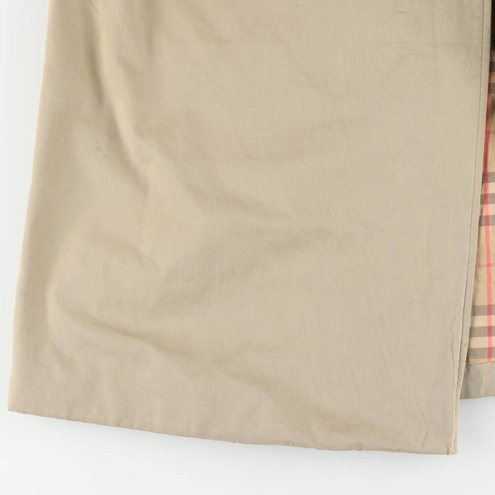 Burberry's 100% cotton Balmacaan coat, made in England, size L. cotton Khaki type beige Vintage Second Hand