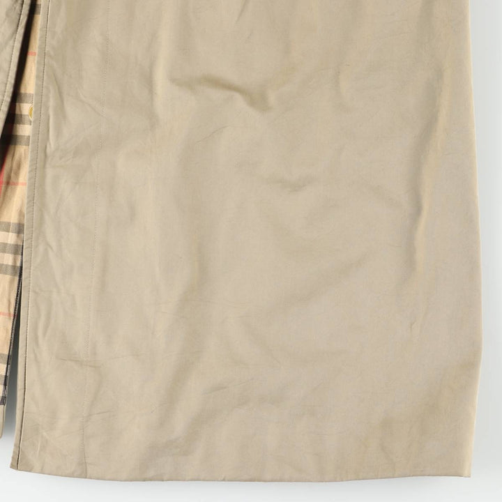 Burberry's 100% cotton Balmacaan coat, made in England, size L. cotton Khaki type beige Vintage Second Hand