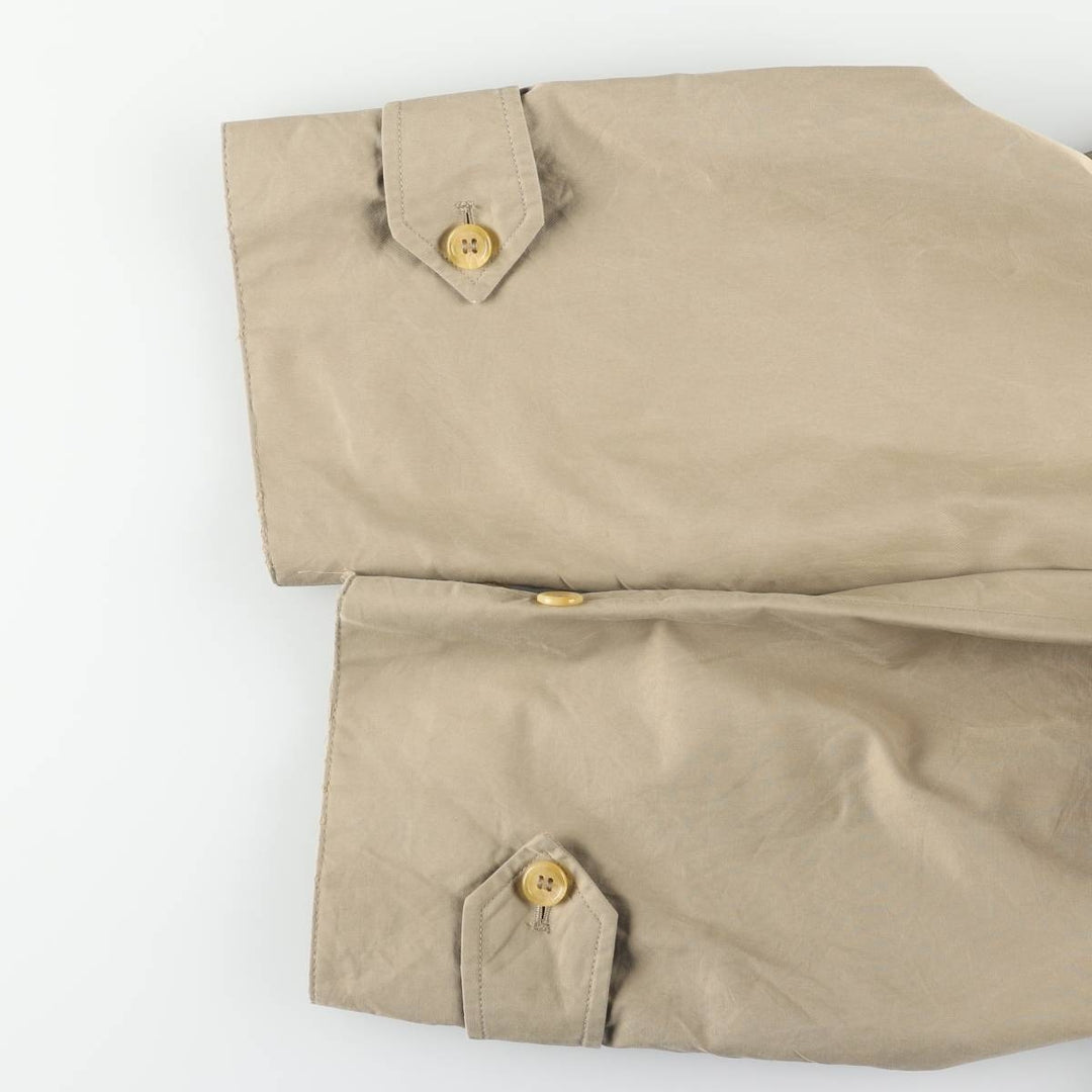 Burberry's 100% cotton Balmacaan coat, made in England, size L. cotton Khaki type beige Vintage Second Hand