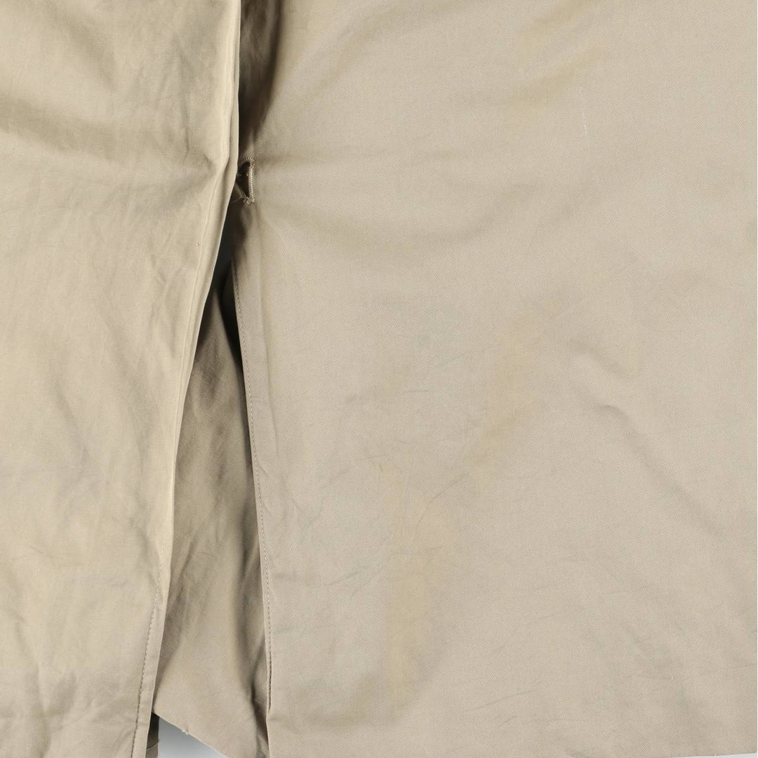 Burberry's 100% cotton Balmacaan coat, made in England, size L. cotton Khaki type beige Vintage Second Hand