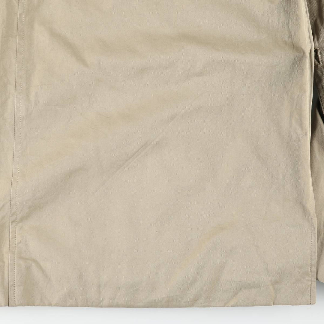 Burberry's 100% cotton Balmacaan coat, made in England, size L. cotton Khaki type beige Vintage Second Hand