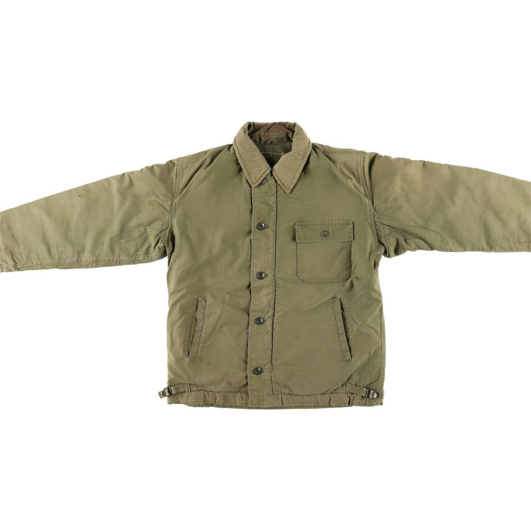 Vintage A-2 Military Deck Jacket, Men's Size Medium unclear Khaki type Vintage Second Hand