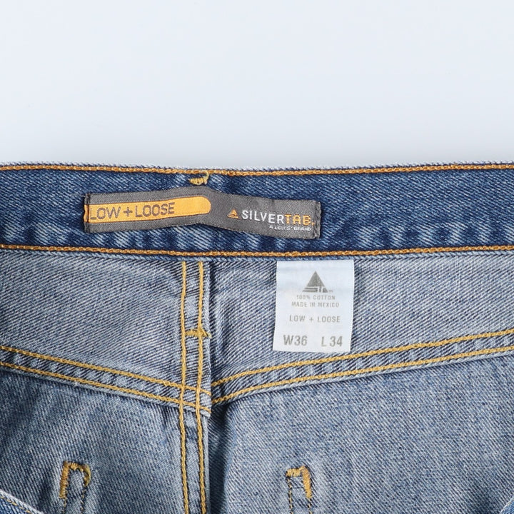 2000'S Levi's SILVER TAB LOW+LOOSE Straight Denim Pants, Men's Size 38 cotton blue type Vintage Second Hand