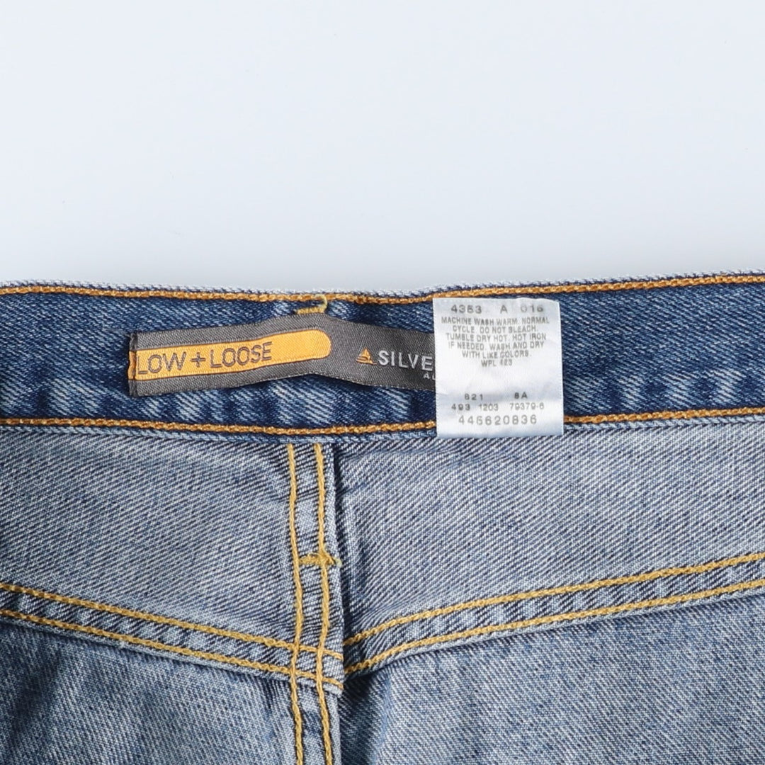 2000'S Levi's SILVER TAB LOW+LOOSE Straight Denim Pants, Men's Size 38 cotton blue type Vintage Second Hand