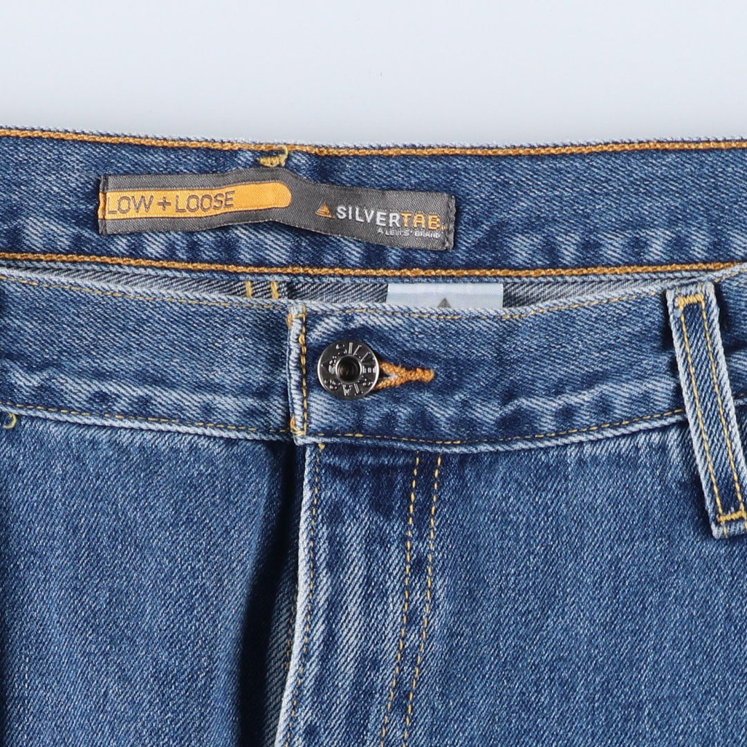 2000'S Levi's SILVER TAB LOW+LOOSE Straight Denim Pants, Men's Size 38 cotton blue type Vintage Second Hand