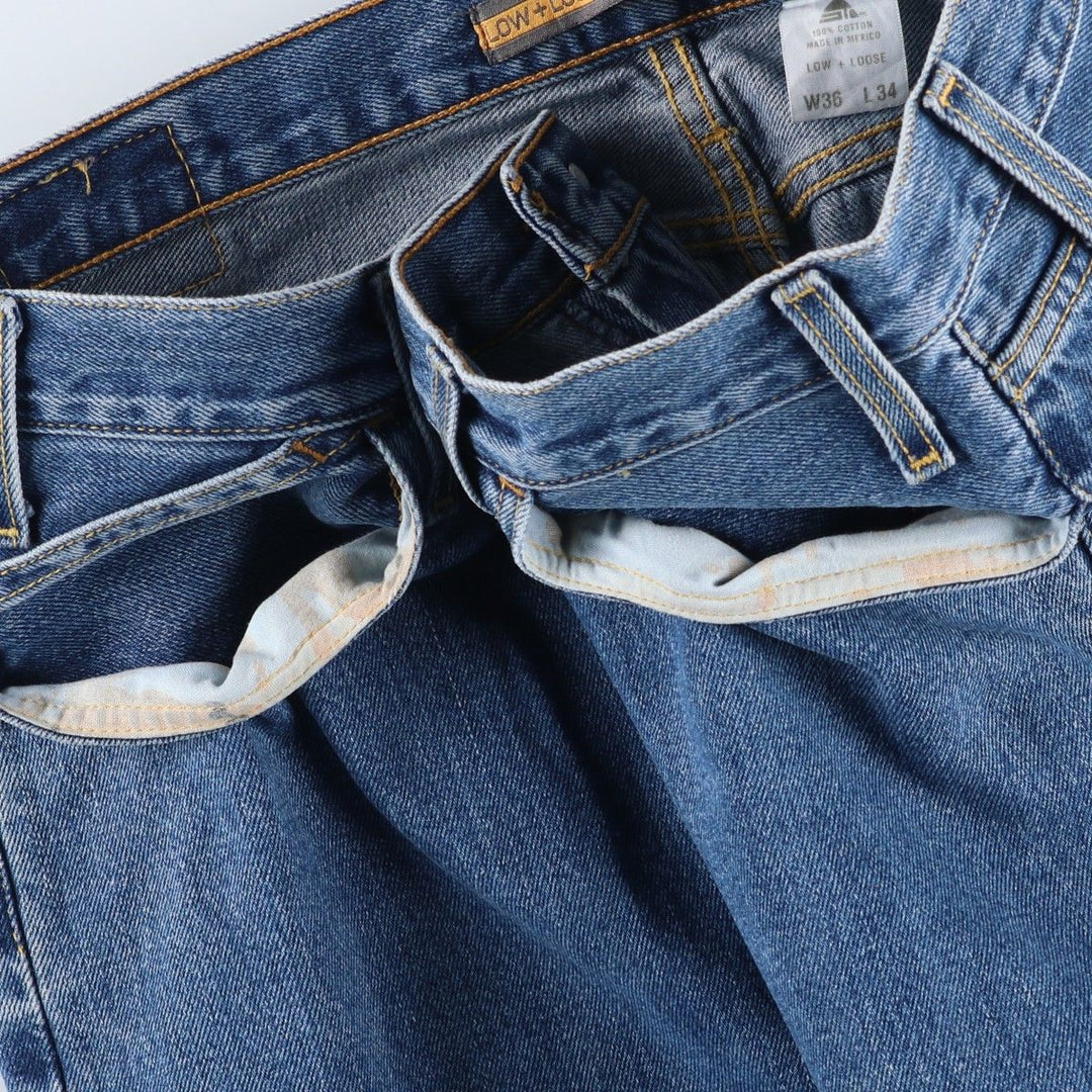 2000'S Levi's SILVER TAB LOW+LOOSE Straight Denim Pants, Men's Size 38 cotton blue type Vintage Second Hand