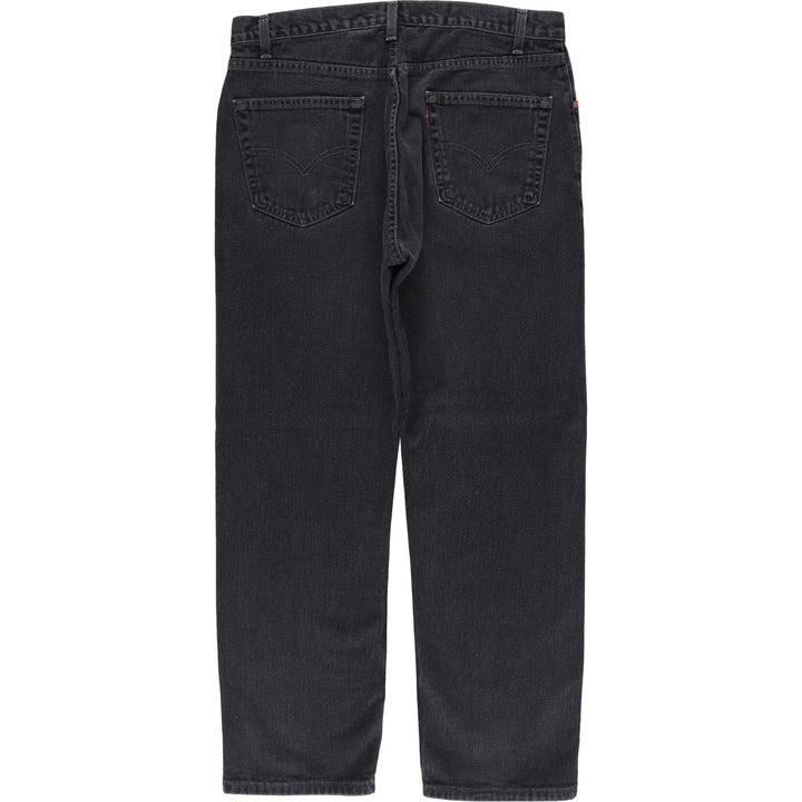 2000'S Levi's 505 Regular Fit Straight Leg Tapered Black Denim Pants, Made in Canada, Men's Size W35 cotton black type Vintage Second Hand