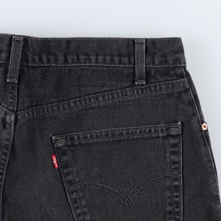 2000'S Levi's 505 Regular Fit Straight Leg Tapered Black Denim Pants, Made in Canada, Men's Size W35 cotton black type Vintage Second Hand