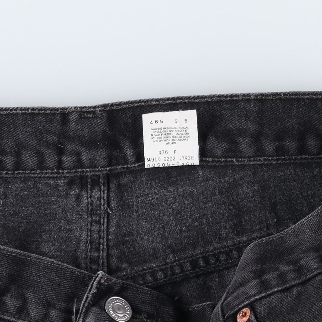 2000'S Levi's 505 Regular Fit Straight Leg Tapered Black Denim Pants, Made in Canada, Men's Size W35 cotton black type Vintage Second Hand