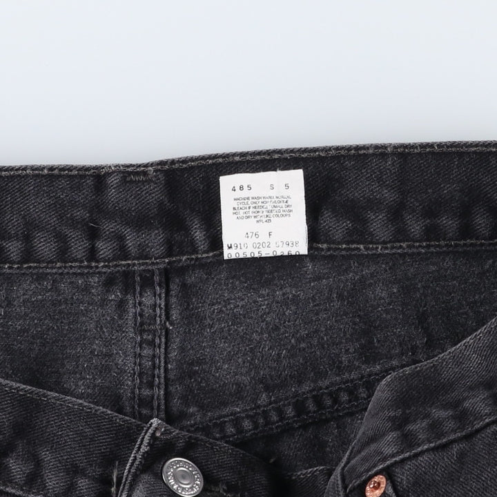 2000'S Levi's 505 Regular Fit Straight Leg Tapered Black Denim Pants, Made in Canada, Men's Size W35 cotton black type Vintage Second Hand