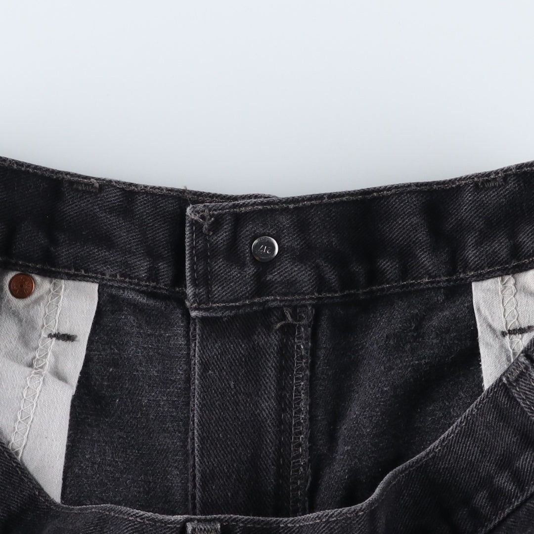 2000'S Levi's 505 Regular Fit Straight Leg Tapered Black Denim Pants, Made in Canada, Men's Size W35 cotton black type Vintage Second Hand