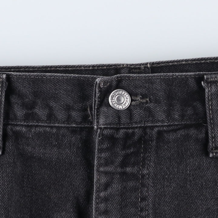 2000'S Levi's 505 Regular Fit Straight Leg Tapered Black Denim Pants, Made in Canada, Men's Size W35 cotton black type Vintage Second Hand