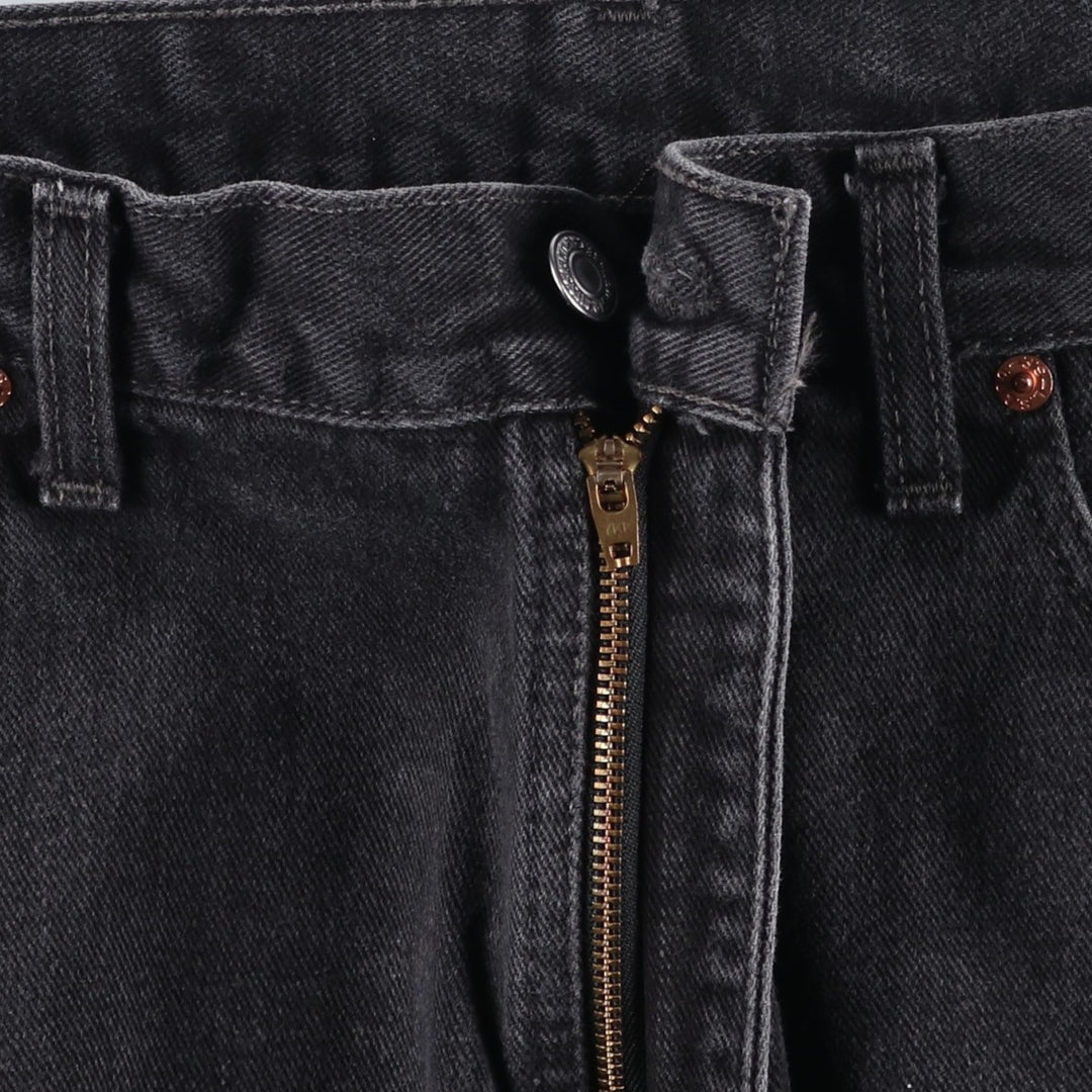 2000'S Levi's 505 Regular Fit Straight Leg Tapered Black Denim Pants, Made in Canada, Men's Size W35 cotton black type Vintage Second Hand