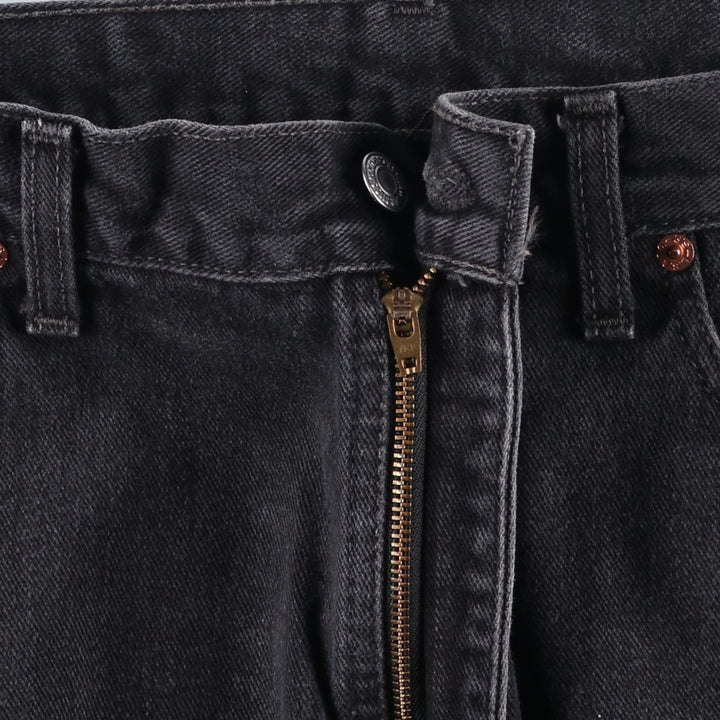 2000'S Levi's 505 Regular Fit Straight Leg Tapered Black Denim Pants, Made in Canada, Men's Size W35 cotton black type Vintage Second Hand