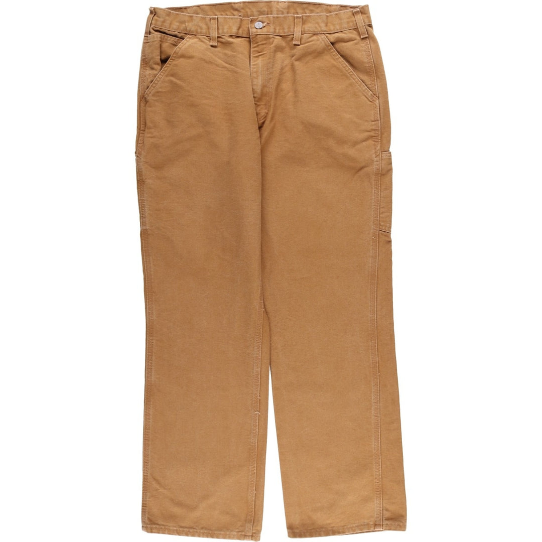 Carhartt Dungaree Fit Duck Painter Pants, Men's, W37 equivalent cotton brown type Vintage Second Hand