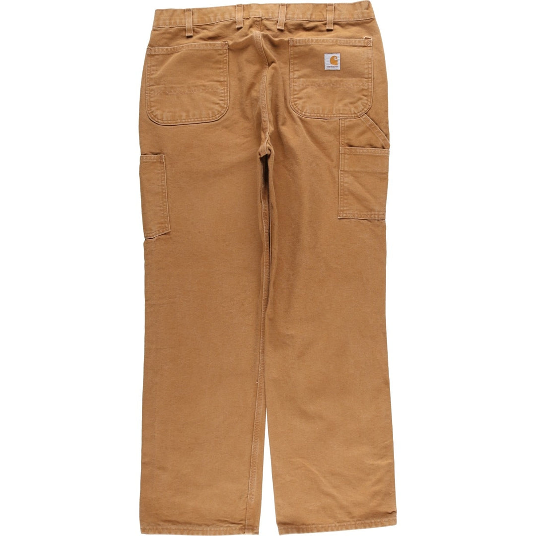Carhartt Dungaree Fit Duck Painter Pants, Men's, W37 equivalent cotton brown type Vintage Second Hand