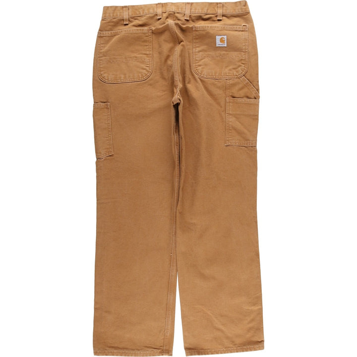 Carhartt Dungaree Fit Duck Painter Pants, Men's, W37 equivalent cotton brown type Vintage Second Hand
