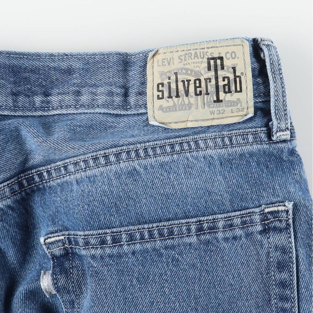 Levi's SILVER TAB LOOSE Tapered Denim Pants, Men's Size W32 cotton blue type Vintage Second Hand