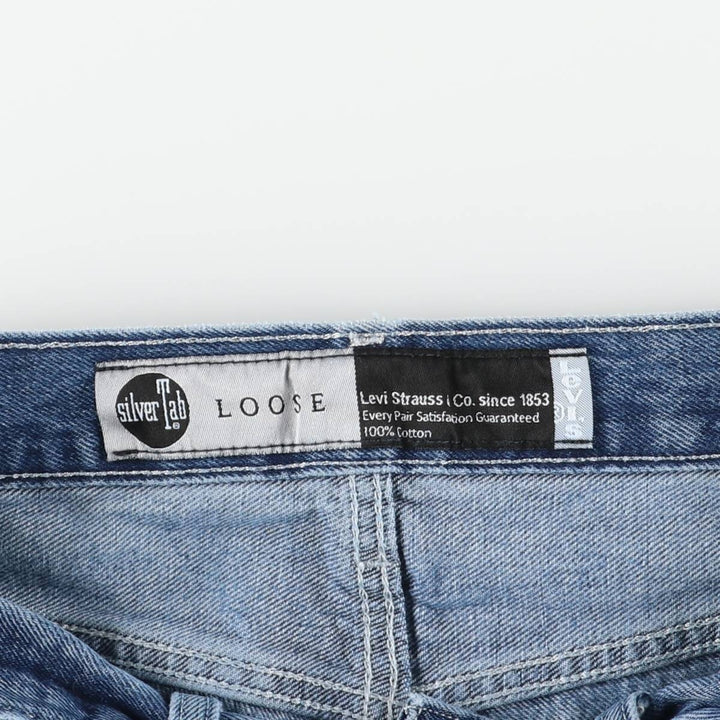 Levi's SILVER TAB LOOSE Tapered Denim Pants, Men's Size W32 cotton blue type Vintage Second Hand