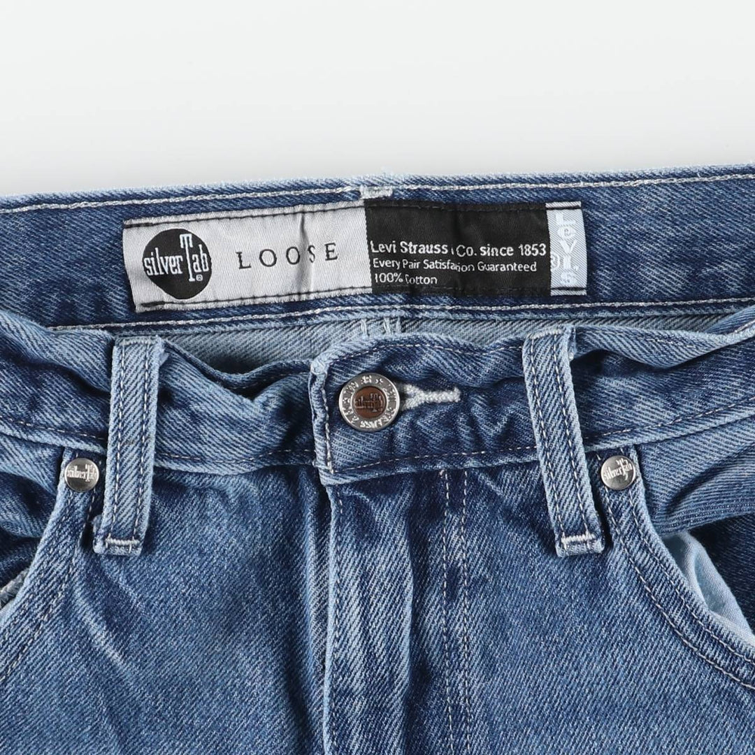 Levi's SILVER TAB LOOSE Tapered Denim Pants, Men's Size W32 cotton blue type Vintage Second Hand