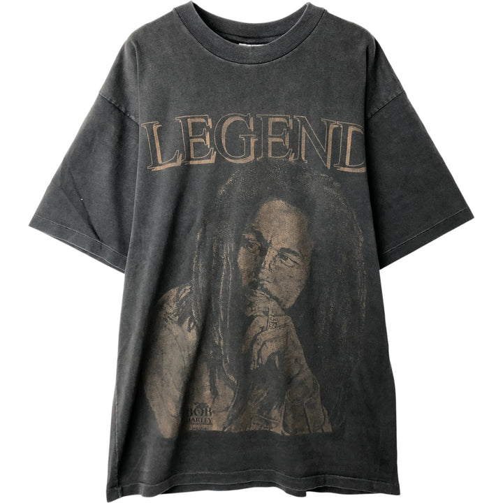 90'S Hefty Bob Marley Band T-Shirt, Men's XL cotton black type Vintage Second Hand