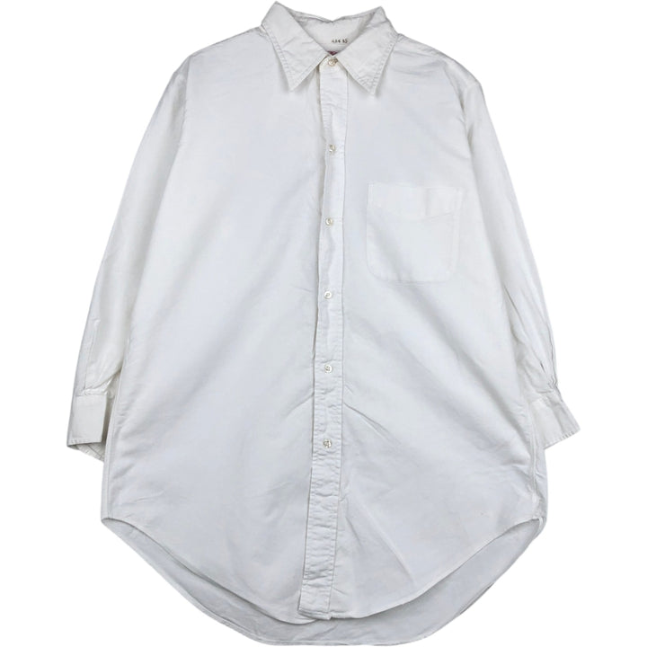 Vintage 1970'S Brooks Brothers MAKERS long-sleeved cotton shirt, size M, men's cotton white type Vintage Second Hand