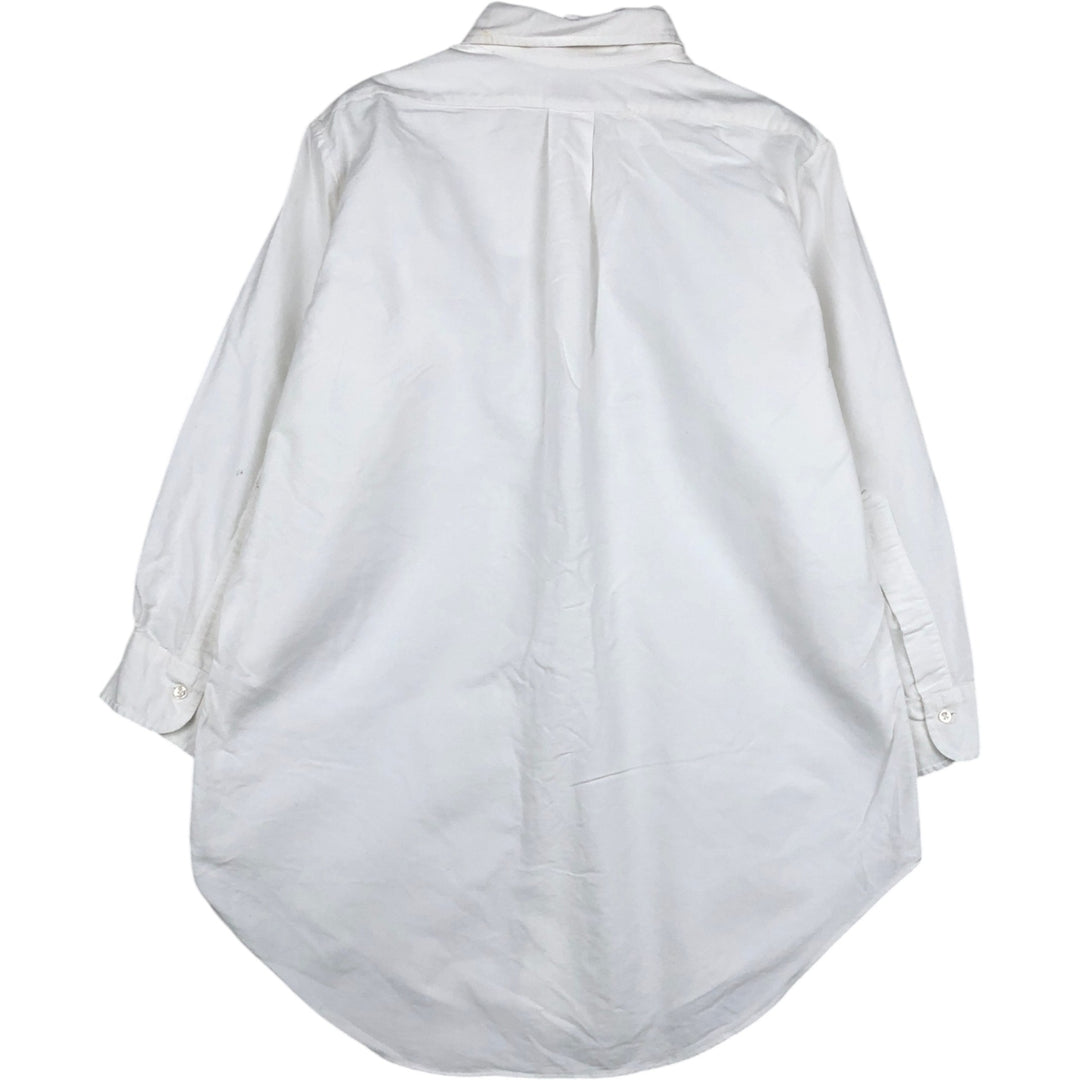 Vintage 1970'S Brooks Brothers MAKERS long-sleeved cotton shirt, size M, men's cotton white type Vintage Second Hand