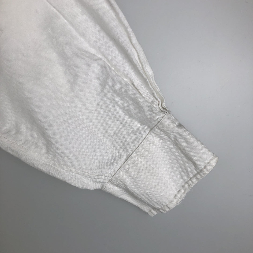 Vintage 1970'S Brooks Brothers MAKERS long-sleeved cotton shirt, size M, men's cotton white type Vintage Second Hand