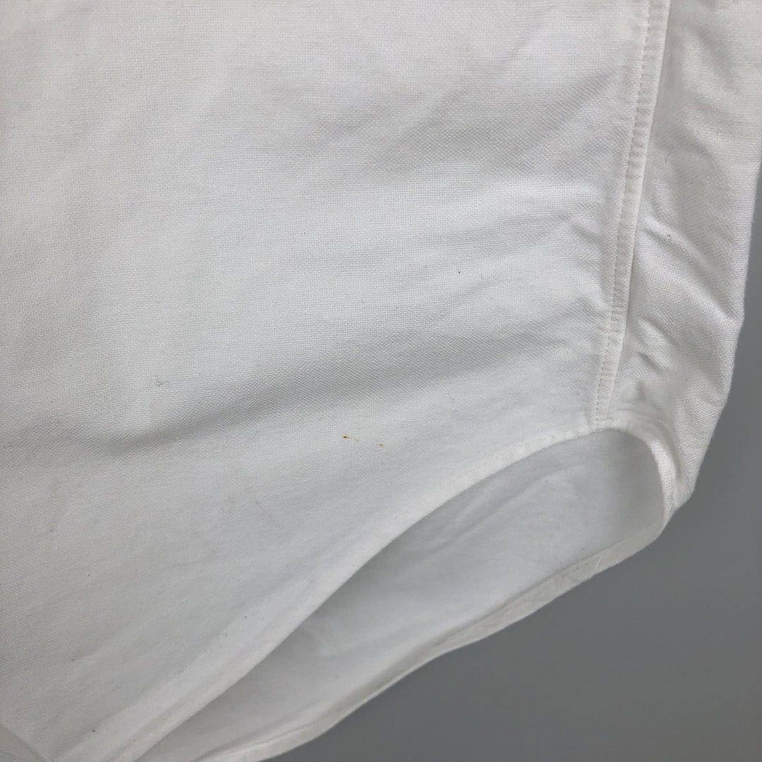 Vintage 1970'S Brooks Brothers MAKERS long-sleeved cotton shirt, size M, men's cotton white type Vintage Second Hand
