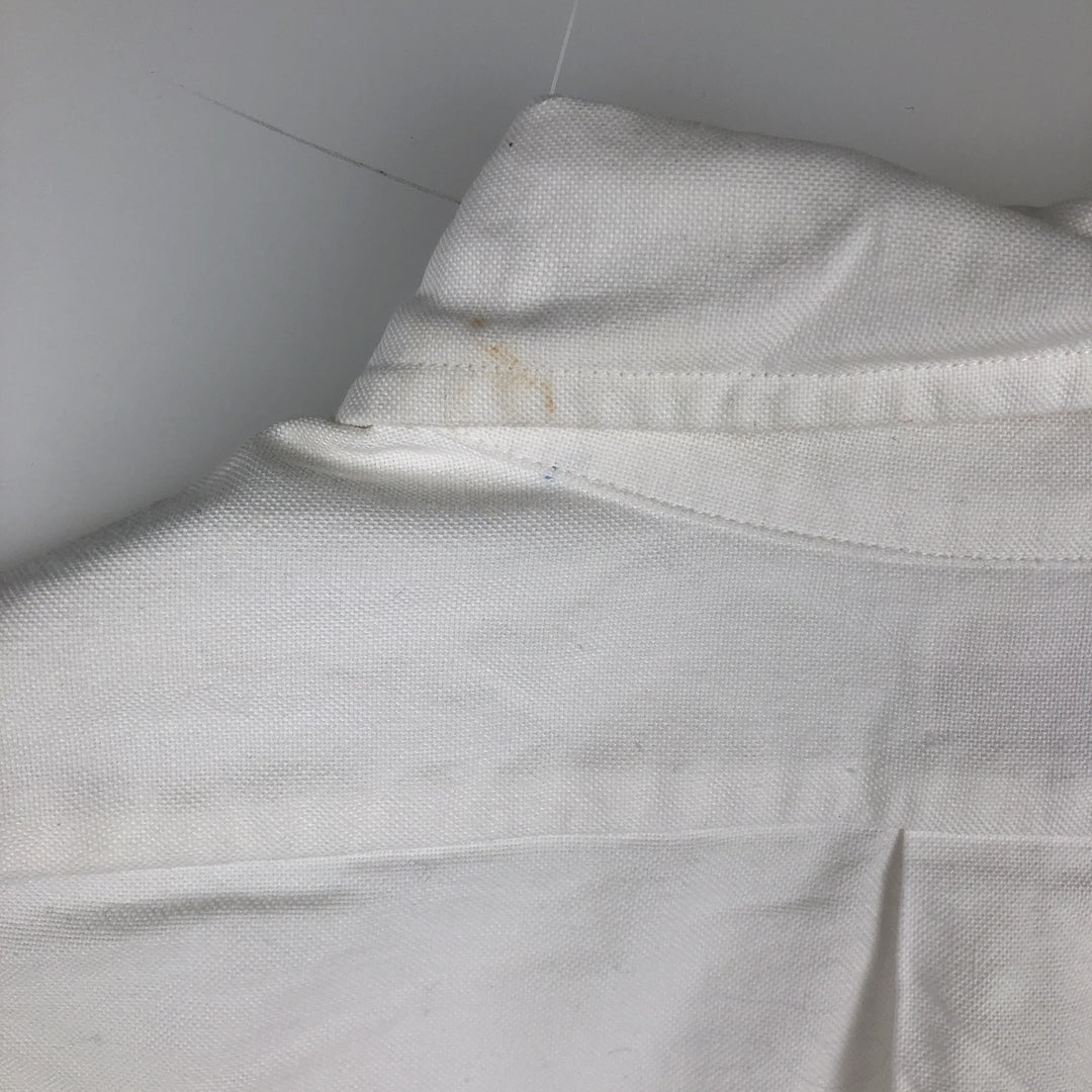 Vintage 1970'S Brooks Brothers MAKERS long-sleeved cotton shirt, size M, men's cotton white type Vintage Second Hand
