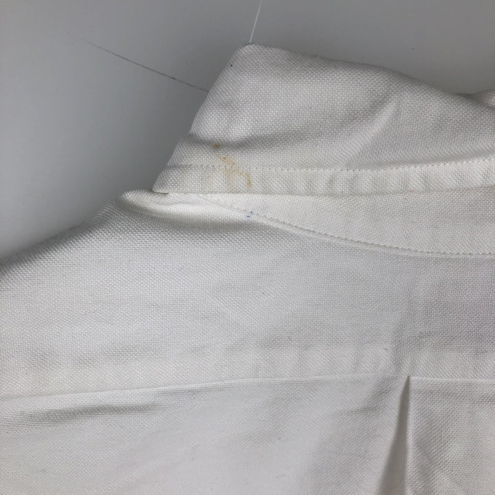 Vintage 1970'S Brooks Brothers MAKERS long-sleeved cotton shirt, size M, men's cotton white type Vintage Second Hand