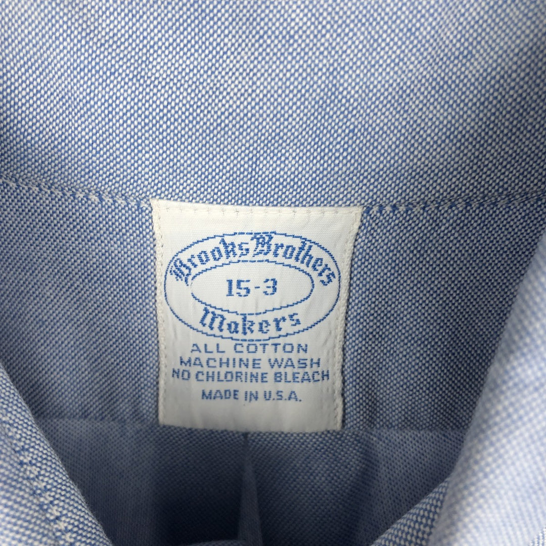 Vintage Brooks Brothers MAKERS long-sleeved button-down shirt, made in the USA, size L, men's. cotton blue type Vintage Second Hand