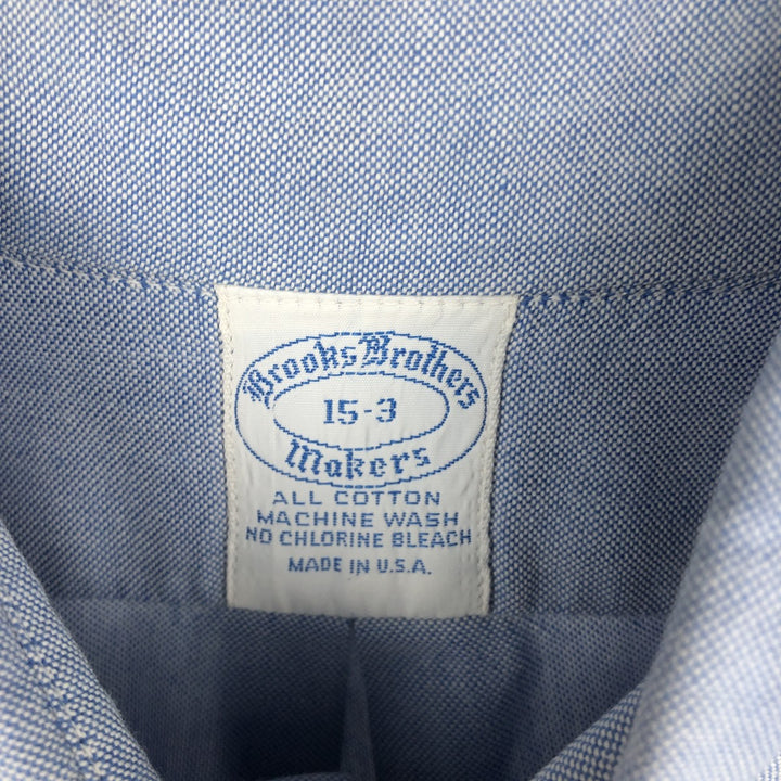 Vintage Brooks Brothers MAKERS long-sleeved button-down shirt, made in the USA, size L, men's. cotton blue type Vintage Second Hand