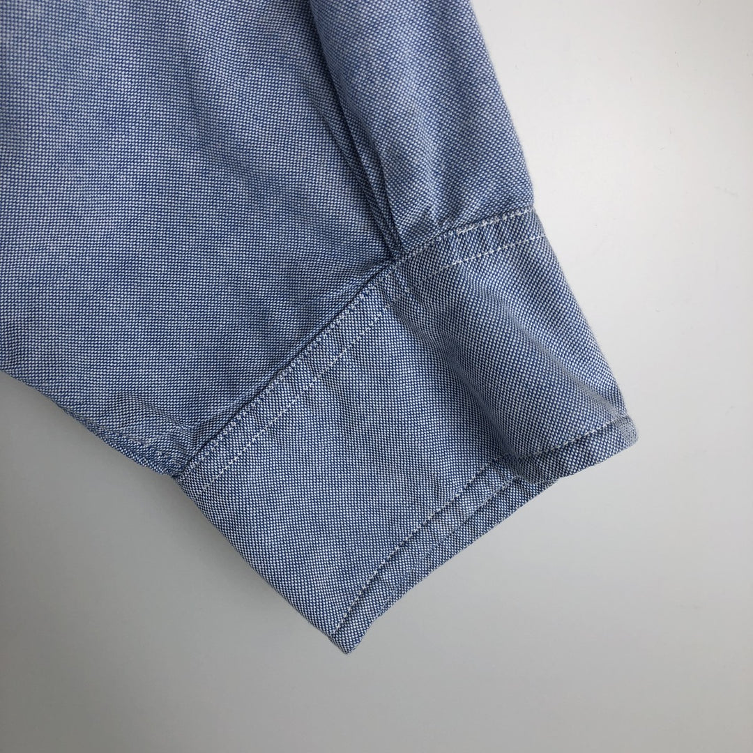 Vintage Brooks Brothers MAKERS long-sleeved button-down shirt, made in the USA, size L, men's. cotton blue type Vintage Second Hand