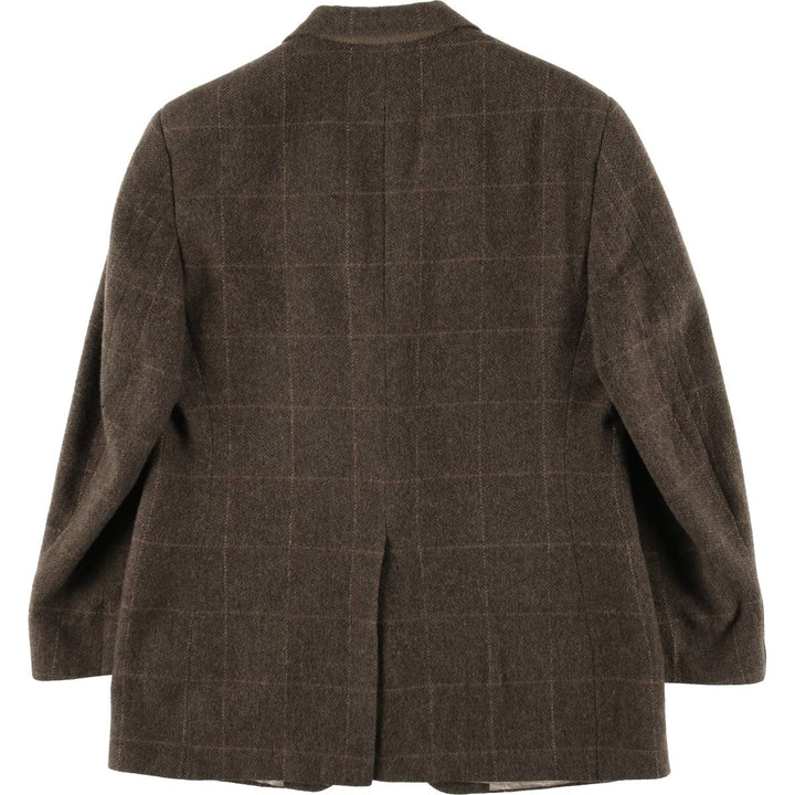 Brooks Brothers Check Pattern Herringbone Camel Hair Tailored Jacket, Made in USA, Men's Size Medium Camel hair brown type Vintage Second Hand